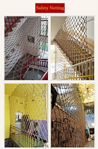 Segurança anti-queda rede para crianças gato de animais de estimação, rede de decoração de corda de cânhamo, rede de varanda