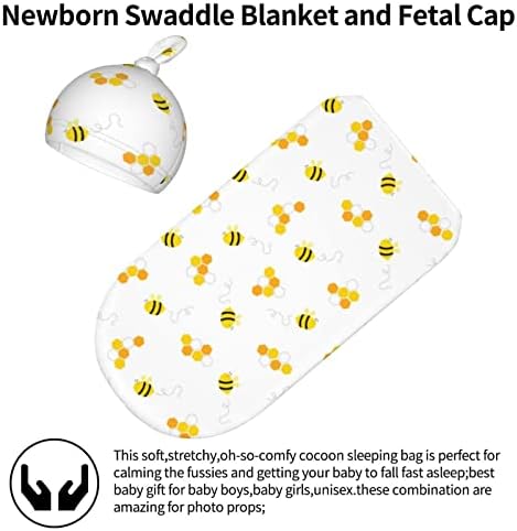 Pijama de abelhas, baby swaddle, saco de swaddle, cobertores elásticos, cobertores para bebê, coisas de bebê, pesquisa de registro de bebê, itens essenciais recém-nascidos, me swaddle 0-3 meses, 1-3-11