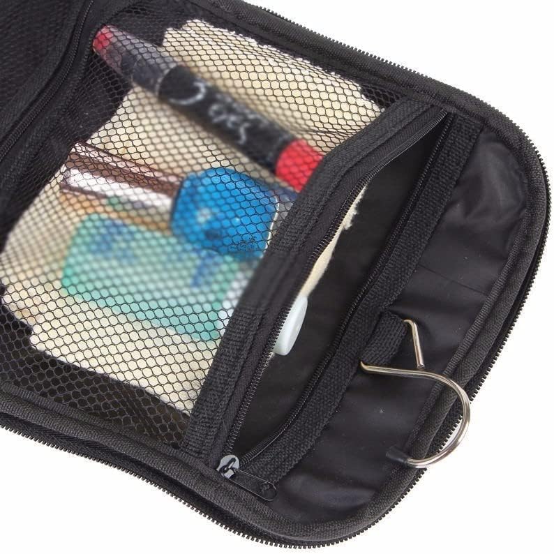 Houkai Pu couro pendurado saco de higiene pessoal Travel Cosmetics Bag Organizer para acessórios de viagem kit de higiene pessoal