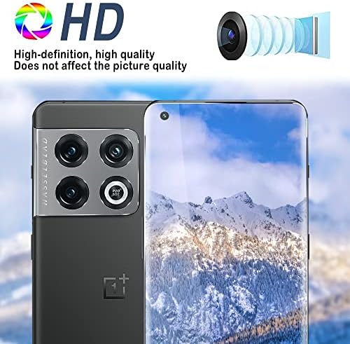 Foneskream [2 + 2 pacote] Soft TPU FLIM Compatível para OnePlus 10 Protector de tela Pro 6,7 polegadas + Protetor de lente da câmera [livre de bolhas] [Anti-Scratch] HD Clarity [não OnePlus 10R]