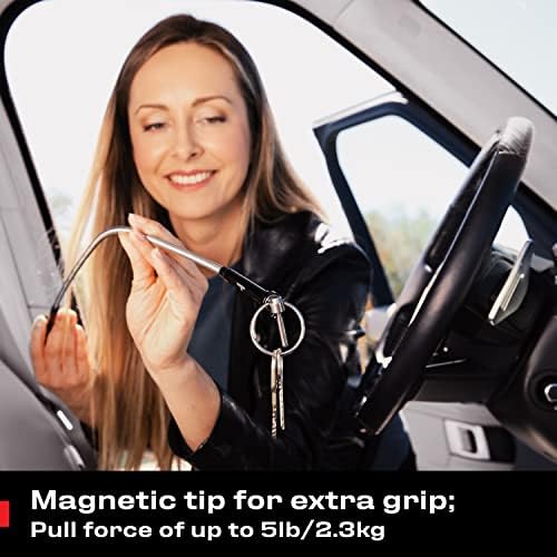 Nocry Magnetic 27.7in Grabber Tool com um cabo extra longo e flexível; Conjunto de ferramentas de capta -picapes de garra e premium retráteis: inclui uma ferramenta flexível de 36 polegadas de garra e ferramenta de captação magnética telescópica