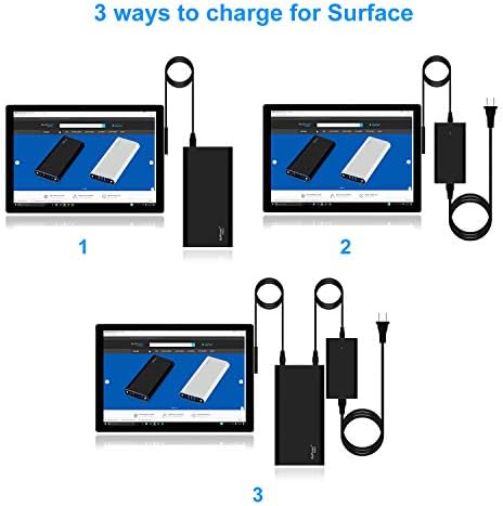 BatPower Proe 2 ES10B 148WH MS SUPERFÍCIE POWER BANK PARA SUPERFÍCIE LIVRO 3 2 1 Laptop de superfície da bateria externa 4 3 2 1 superfície Pro x 8 7 6 5 4 3 GO Carregador portátil e Surface 120W Slim Adaptador de carregador