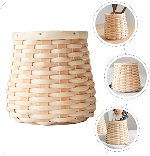 Luxshiny Rattan Storage cesto de cesto de cesto mini cestas de armazenamento cestas decorativas cestas de pão redondo cestas