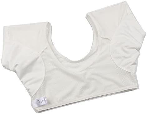 Wujnang Summer Sweat Phots para roupas de axila para roupas de axila absorventes suor de suor de manga curta, branca-1x