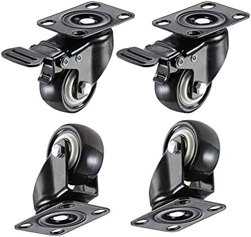 Xzgden Superior Casters para mover móveis Caster ， 2in Wheels Wheels Poliuretano PU Casters giratórios de poliuretano