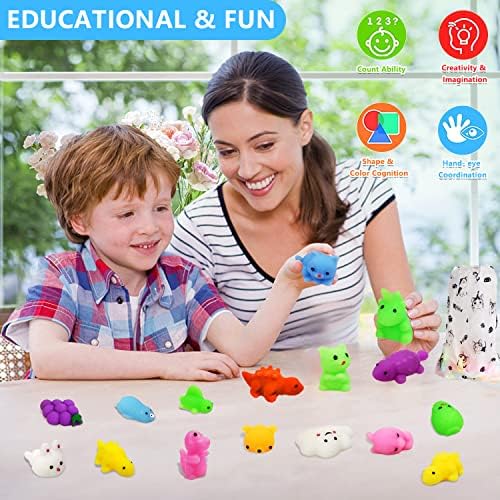 100 PCs Squishies Animals, Mochi Shishy Toys, Birthday Party Favors Gift for Kids, Stufol de Bolsa de Goodie de Natal de Páscoa, Prêmios