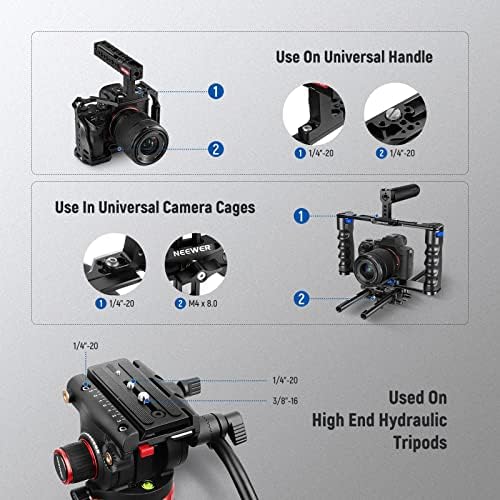 NEEWER 26PCS Câmera conjunto de parafuso para equipamentos de fotografia, inclui parafusos de 1/4 3/8 m2 m2.5 m3 e m4 compatíveis