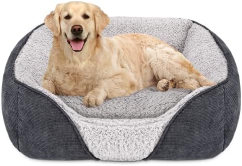 Camas de cachorro grandes de Siooko para cães grandes lavable leito de animal de estimação lavável com fundo anti-deslizamento,