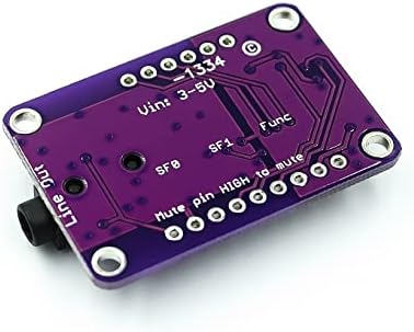 Dloett UDA1334A Módulo DAC CJMCU -1334 UDA1334A I2S Decodificador de áudio DAC DAC Placa de decodificador de estéreo para Arduino