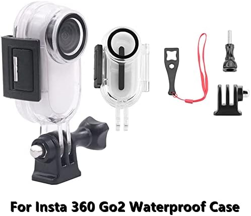 Câmera Csyanxing Câmera de mergulho Tampa Proteção Caso de alojamento subaquático para Insta360 GO2 Câmera de Thumb