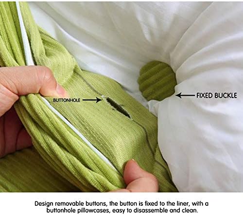 Topy grande travesseiro de leitura triangular de travesseiro, cabeceira de cabeceira de suporte de posicionamento de leitura de travesseiro de cunha para capa removível de beliche diurna 100x50x20cm
