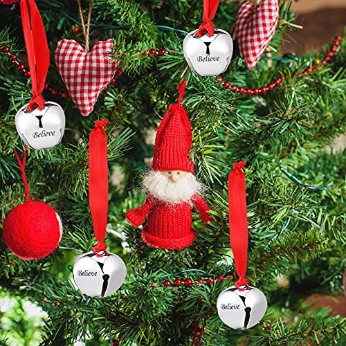 1,6 polegada acredito sinos de ornamento de trenó decoração sinos de árvore de natal