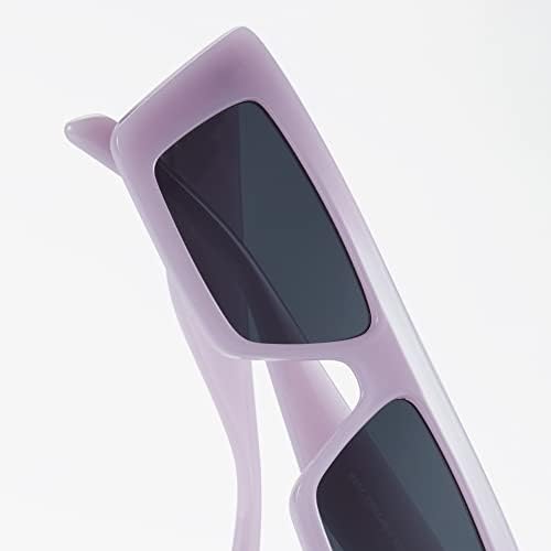 Cyxus 2023 Trendy Small Sun Sunglasses para Mulheres UV 400 Moda de Moda de PC grossa Ladies Shades