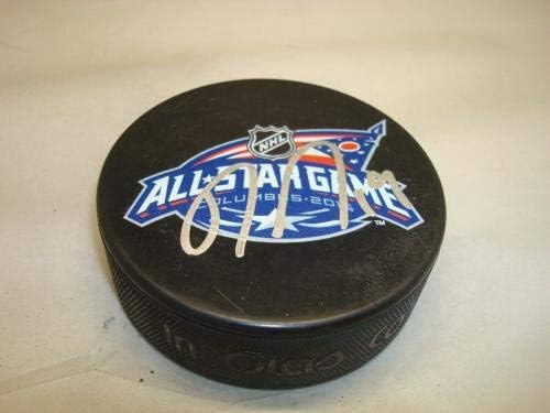 Ryan Johansen assinou 2015 All Star Game Hockey Puck autografado 1A - Pucks autografados da NHL