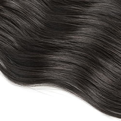 SeiKea invisível Extensões de cabelo com 2 clipes removíveis Transparente Transparente Secret Wavy Wavy Curly Hairpiece para mulheres