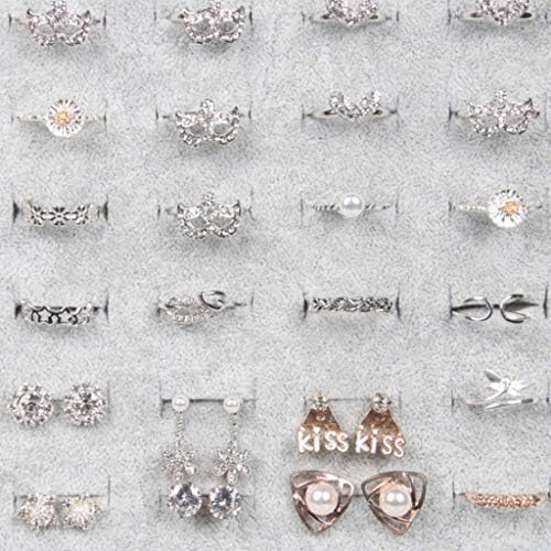 Zhuhw Velvet Ring Exibir rack, usado para armazenar 50 assentos, usado para anel de jóias de rack de armazenamento de anel exibição de jóias de jóias montadas na parede