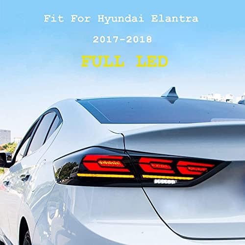 Luzes traseiras de led de tempo de inginuidade para Hyundai Elantra 2017 2018 Start -up Animação sequencial Turn
