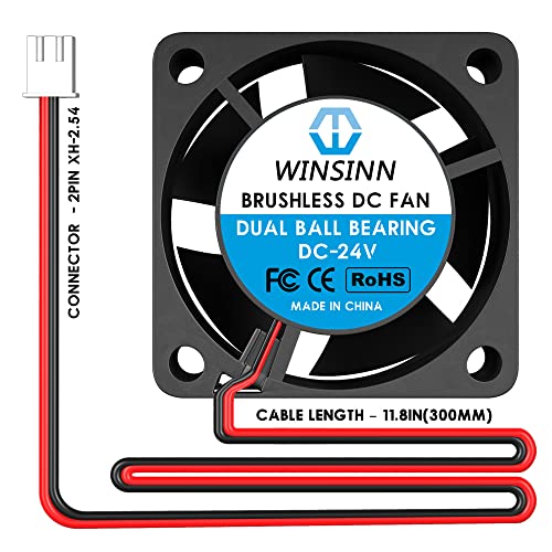 Ventilador de 40 mm de Winsinn, 24V, impressão 3D Micro 24 volts 4020 rolamentos de esferas duplas, resfriamento sem escova 40mmx20mm 2pin