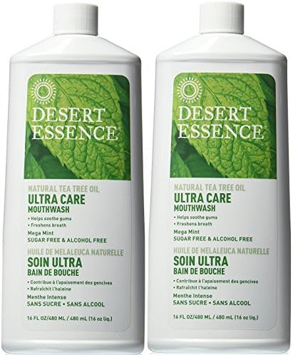 Ultra Care Wite Wash - Feito com óleo de tea árvore natural - sem açúcar, sem álcool - mega hortelã, 16 fl oz