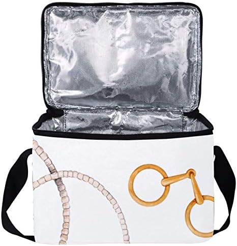 Lancheira à prova de vazamentos, caixa de bento isolada para homens mulheres adultas, balde de almoço reutilizável com alça de ombro anel de ouro