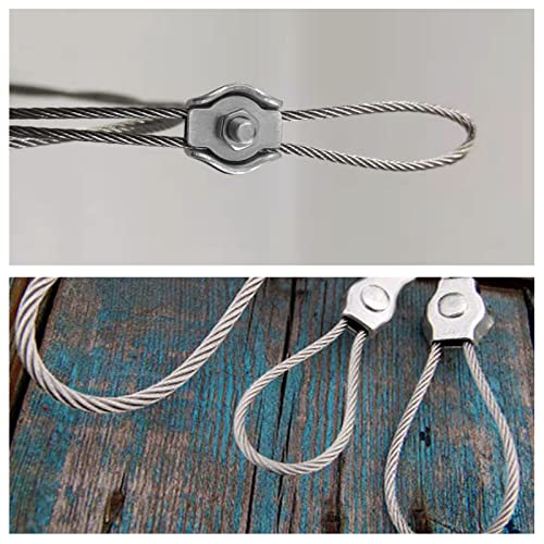 AuVotuis 10pcs m3 corda de cabo braçadeiras de cabo de clipe 304 Aço inoxidável Antecedores Simplex Clips de cabos de parafuso