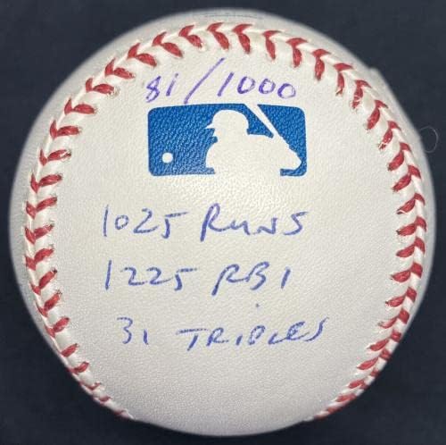 Gary Carter Hof 2003 assinado Stat Baseball PSA/DNA Holo RJ Holo - Bolalls autografados