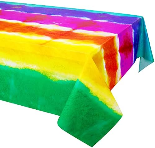 2 peças Taía de tinta toalhas de mesa, toque de tinta Trepa de mesa retangular colorida capas de mesa para corante