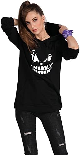 Hoodies para mulheres, moletom de pulôver de manga comprida camisetas de pescoço com capuz preto com bolso