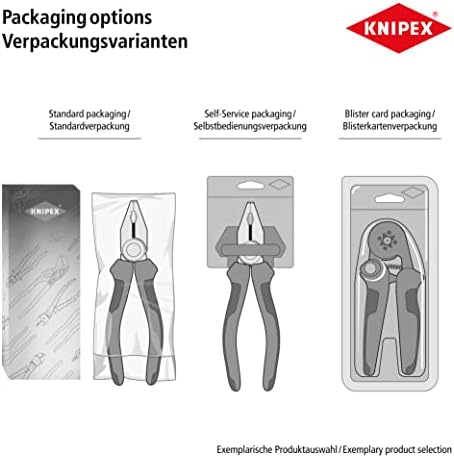 Knipex 97 99 011 soquetes terminais de lâmina isolados 4,8x0,8 mm em azul