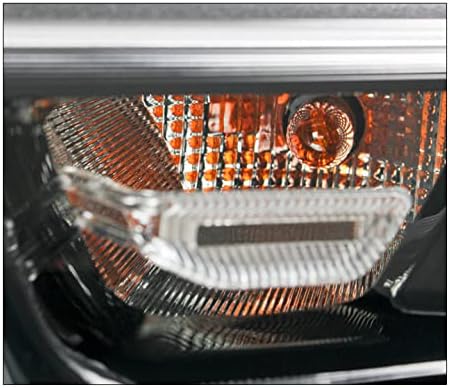 Faróis de substituição ZMAUTOPTS FARECTLAMPS BLACK C/6.25 LED azul DRL compatível com 2019-2022 RAM 1500 Captação