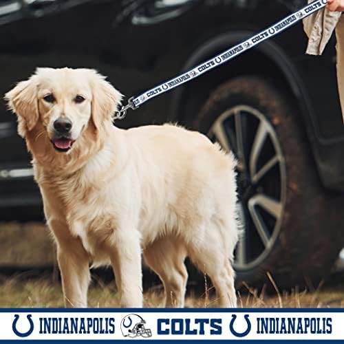 NFL Pet Leash Indianapolis Colts Dog Leash, grande time de futebol coleira para cães e gatos. Uma trela de gato brilhante e colorida e coleira de cachorro licenciada pela NFL