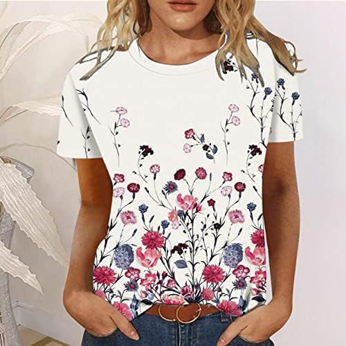 Brunch Tshirts for Womens Short Slave Boat Pescoço Spandex Butterfly Flor Graphic Logo Fit Tops Camisetas Ladies KX