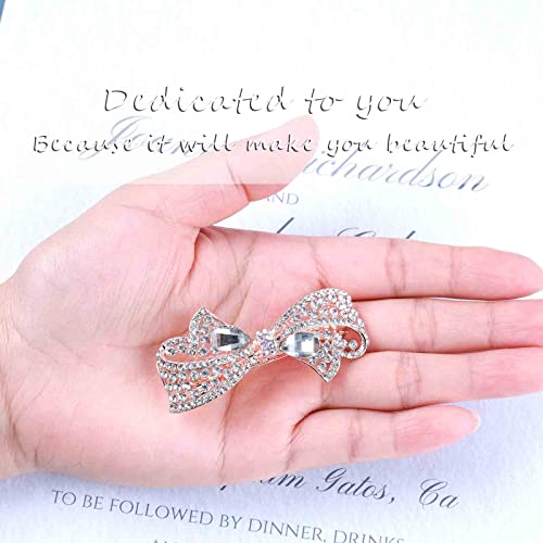 Larancie Bride Rhinestone Cabinetes Barrette Goldes de ouro Cristal Barrettes CLIPS CLIPS DE CASAMENTO CABELE