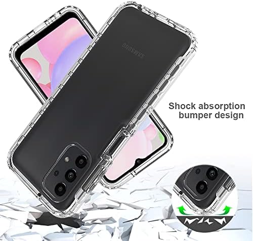 Dzxouui para a caixa Samsung A13 4G, Hybrid de proteção à prova de choque pesado Hybrid Soft Clear Protection Casos de telefone para