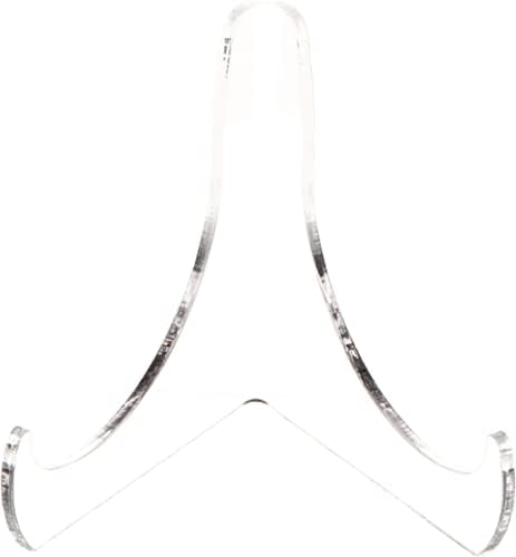 Plymor Clear Acrílico Cavalé de ângulo de 60 graus com bordas de suporte profundo, 12 h x 10,625 W x 8,75 D