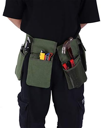 Bolsa da bolsa de ferramentas, saco de cinto de utilidade com 7 bolsos, bolsa de avental da ferramenta, cinto de ferramentas