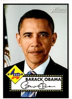 2009 Topps American Heritage Heroes #20 Barack Obama Baseball Trading Card