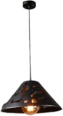 Luzes pendentes de metal BGEDL preto, lustrador de ferro forjado industrial ajustável, lâmpadas de suspensão industrial