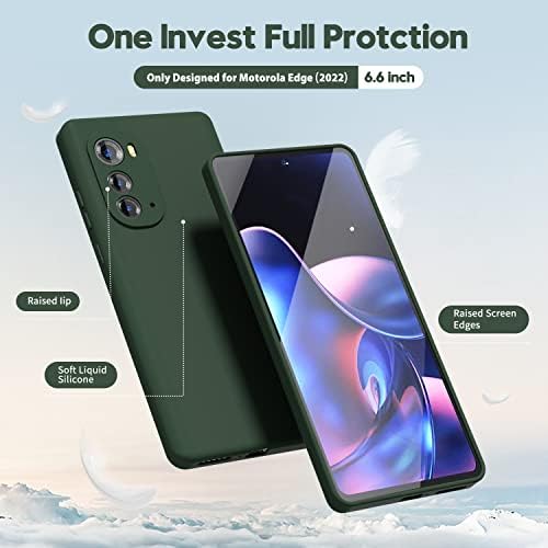 OakxCo projetado para Motorola Moto Edge 2022 Case Silicone Grip, Caixa de telefone de gel de borracha macia para mulheres