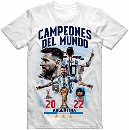 Messi Argentina Campeão Mundial 2022, Messi World World Champions Soccer Camisa, presentes para homens fãs de futebol infantil