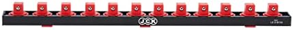 JCK Qualidade Profissional Aluminum Setor Organizador de Rail com Studs Rotary de 360 ​​graus Black & Blue & Blue for Metric/Imperial 1/2 Sockets Storage