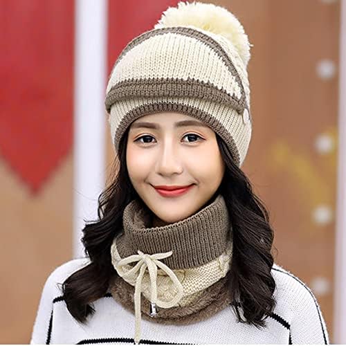 Winter Warm elástico Proteção à orelha macia Máscara de lenço de lenço Hat de lã de lã de lã de lã