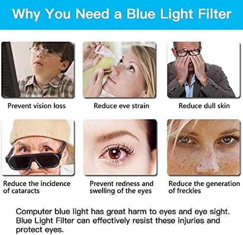 Protetor de tela anti -brilho Wzglod para TV de 40 polegadas, filme fosco anti -Blue Light Protectors Alivie o filtro de tela
