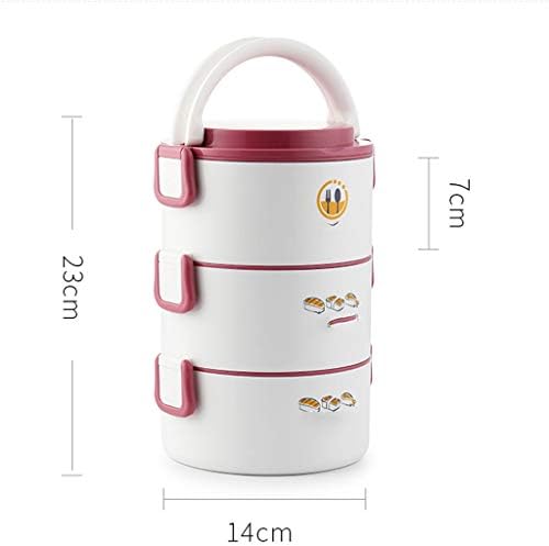 MGWYE Aço inoxidável Caixa de refeições isolada - recipiente de alimentos de cozinha com compartimentos, lancheira empilhável
