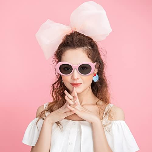 Pacote de 8 óculos de sol rosa para mulheres coleção de acessórios de fantasia fofos