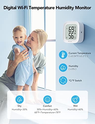 Pacote do higrômetro GOVEE H5072 com Govee Wi -Fi Digital Hygrometer Thermômetro H5103 para quarto doméstico interno