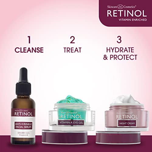 Soro facial anti-rugas retinol-O concentrado de vitamina A melhora a elasticidade e o tom da pele e minimiza a aparência de linhas