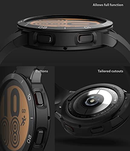 Ringke [Air Sports + Buzel Styling] Compatível com Samsung Galaxy Watch 4 44mm, caixa de TPU flexível à prova de choque com tampa