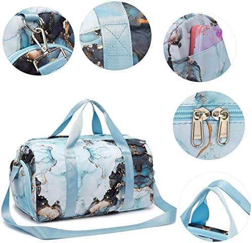 Duffle Bag for Gym Sports Sports Girls Workout Travel Bag Weekender com compartimento de sapatos e bolso molhado