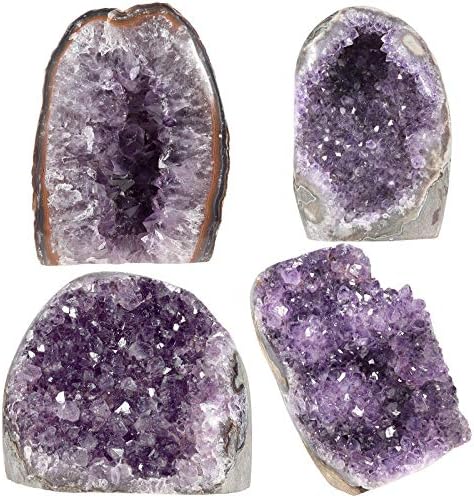 Mookaitedecor Natural Amethyst Stone Raw Geode Quartz Mineral Apimen for Home Decoration, Crystal Collection, Shape Irregular,